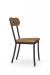 Amisco's Bean Dining Chair with Seat and Back Distressed Wood - Side View