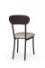 Amisco's Bean Dining Chair in Bronze Metal and Seat Cushion - Back View