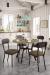 Amisco's Bean Brown Dining Chairs in Farmhouse Dining Room