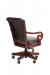 Darafeev's Pizarro Swivel Dining Chair with Button-Tufting on Back, Arms, Nailhead Trim, and Adjustable Seat Height - View of Back
