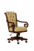 Darafeev's Pizarro Cherry Wood Maple Swivel Dining Chair with Arms and Button-Tufting and Nailhead Trim