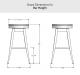 Amisco's Grace Dimensions for Bar Height