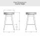 Amisco's Grace Dimensions for Counter Height