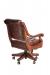 Darafeev's Ponce De Leon Swivel Game Chair with Arms, Nailhead Trim, Button-Tufting, and Adjustable Height - View of Back