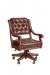 Darafeev's Ponce De Leon Swivel Game Chair with Arms, Nailhead Trim, Button-Tufting, and Adjustable Height