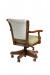 Darafeev's Classic Maple Game Chair with Arms, Nailhead Trim, and Adjustable Height Lever - View of Back