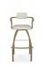 Amisco's Kris Modern Swivel Bar Stool in Gold with Arms