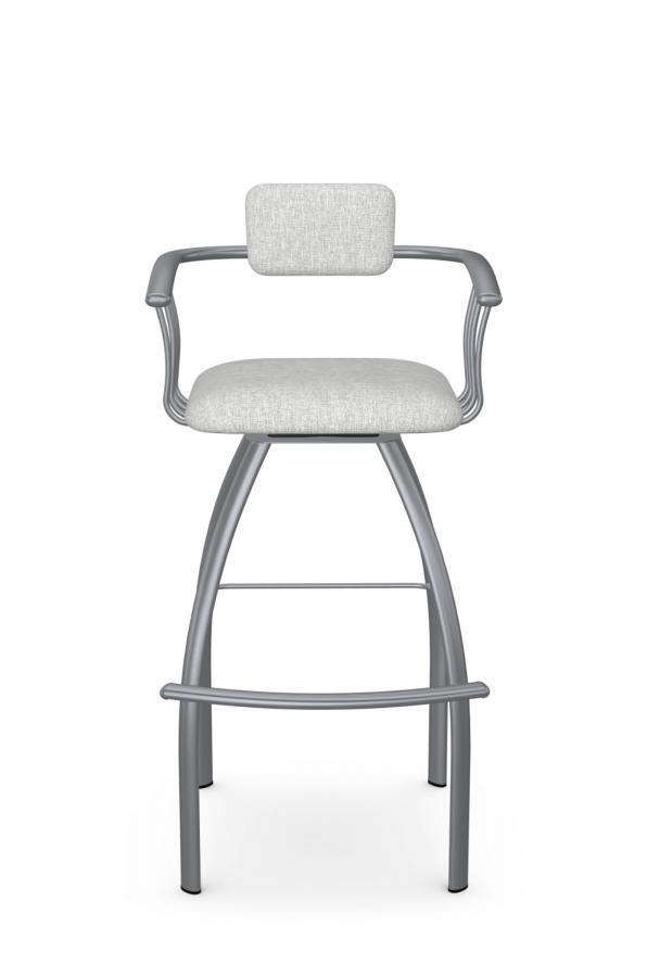 Amisco Kris Swivel Bar Stool w/ Back & Arms • Barstool Comforts