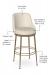 Soft seat and back cushion is available in fabric or vinyl, and the metal is welded at the joints for support. This bar stool is custom made for you!