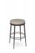 Amisco's Glenn Backless Swivel Bar Stool in Brown with Double Ringed Footrest