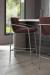 Amisco's Milanos Modern Barstool in Beet Red Seat/Back Cushion in Modern Kitchen