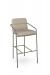 Amisco's Milanos Modern Taupe Bar Stool with Arms