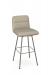 Amisco's Niles Modern Taupe Swivel Bar Stool with Back