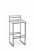 Amisco's Sonoma Silver Low Back Modern Bar Stool with Sled Base