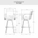Amisco's Lance Swivel Bar Stool Dimensions for Bar Height