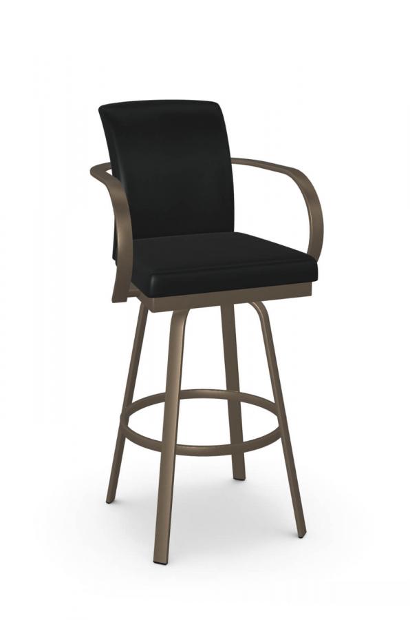 Buy Amisco's Lance Swivel Stool w/ Arms and Tall Back - Free shipping!