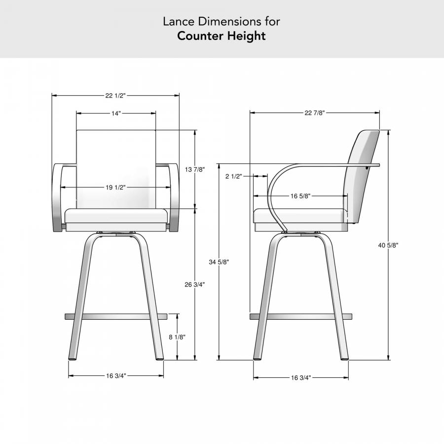 Buy Amisco's Lance Swivel Stool w/ Arms and Tall Back - Free shipping!