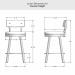 Amisco's Lauren Counter Height Dimensions