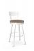 Amisco's Lauren White Swivel Bar Stool with Light Wood Seat