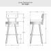 Amisco's Lauren Bar Height Dimensions