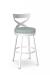 Amisco's Lincoln Modern Beach-Style Swivel Bar Stool in White and Blue