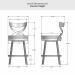 Amisco's Lincoln Counter Height Dimensions