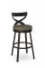Amisco's Lincoln Espresso Brown Modern Swivel Bar Stool with Cross Back Design