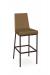 Amisco's Linea Modern Brown Stationary Barstool in Bronze