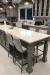 Amisco's Linea Upholstered Stationary Counter Stools in Transitional Gray Kitchen