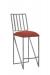 Wesley Allen's Ace Modern Classic Silver Bar Stool in Red Seat Cushion