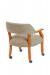 Darafeev's Patriot Wood Dining Chair with Arms, Padded on Back and Seat, and Casters - View of Back