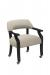 Darafeev's Patriot Game Chair in Black Wood and Ivory Leather with Arms