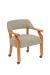 Darafeev's Patriot Wood Dining Chair with Arms, Padded on Back and Seat, and Casters