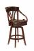 Darafeev's Nomad Cherry Wood Bar Stool with Curled Arms and Bonded Leather Seat