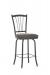 Amisco's Naomi Swivel Counter Stool with Fan Backrest and Square Seat Cushion