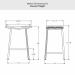 Amisco's Nathan Counter Height Dimensions