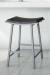 Amisco's Nathan Modern Backless Saddle Stool in Silver