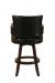 Darafeev's Mod Brown Wood Swivel Bar Stool with Padded Arms - Back View