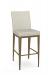 Amisco's Pablo Modern Gold Metal Bar Stool with Upholstered Back and Seat