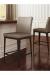 Amisco's Pablo Modern Brown Stationary Bar Stool with Upholstered Back and Seat in Modern Dining Room