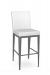 Amisco's Pablo Modern Bar Stool in Silver and White