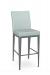 Amisco's Pablo Modern Silver Bar Stool with Seafoam Green Seat and Back Cushion