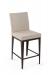 Amisco's Upholstered Parsons Counter Stool with Square Back and Seat