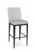 Amisco's Pablo Blue Bar Stool with Back and Metal Legs