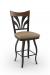 Amisco Peacock Swivel Stool with Cabriole Legs