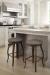 Amisco Pearl Backless Swivel Stool in Country Modern Kitchen