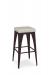 Amisco's Upright Industrial Backless Bar Stool in Bronze