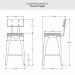 Amisco's Upright Counter Height Dimensions