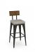Amisco's Upright Modern Tabouret Bar Stool with Back