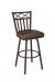 Amisco's Wellington Traditional Brown Espresso Swivel Bar Stool with Back